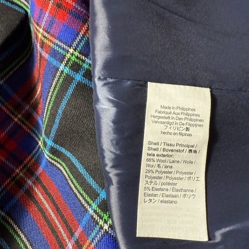 J crew Nipped In Blazer In Stewart Plaid Tartan 2 Button Womens size 10 Career - Bild 7 von 8