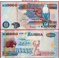 ZAMBIA 10.000 10000 KWACHA 2001 P 42b UNC free shipping from 100$