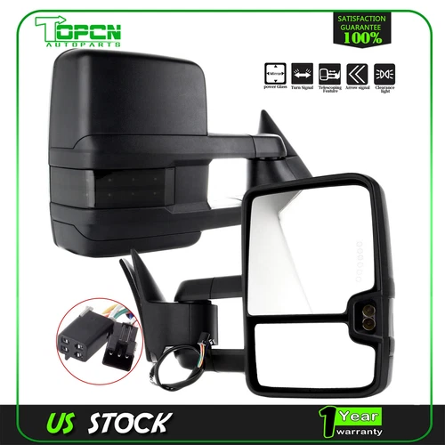Power LED Signal Lamp Side Tow Mirrors Pair New For 1988-1998 C/K 1500 2500 3500