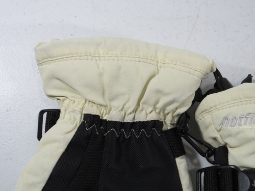 Hotfingers Gloves Womens Large White Black Lined Nylon - Picture 5 of 6