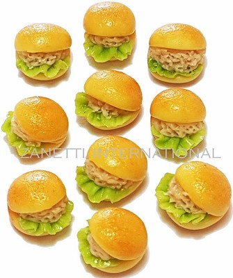 Doll Mini Food Breakfast Bakery Rolls Set of 10 Dollhouse Miniature Bread Buns