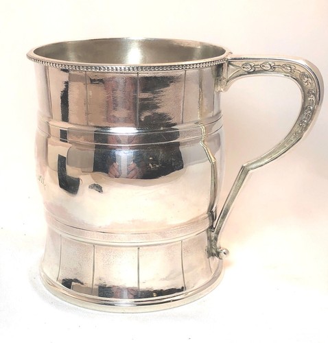 Antique Sterling Silver Tankard Christening Mug c.1871 Whiting Co.  136 gr - Picture 3 of 11