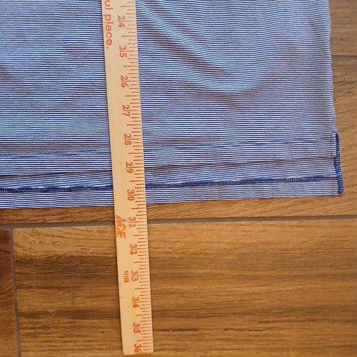 B Draddy Polo Mens XXL 2XL Blue Stripe Golf Pima Stretch Blend Flex Casual - Picture 5 of 8