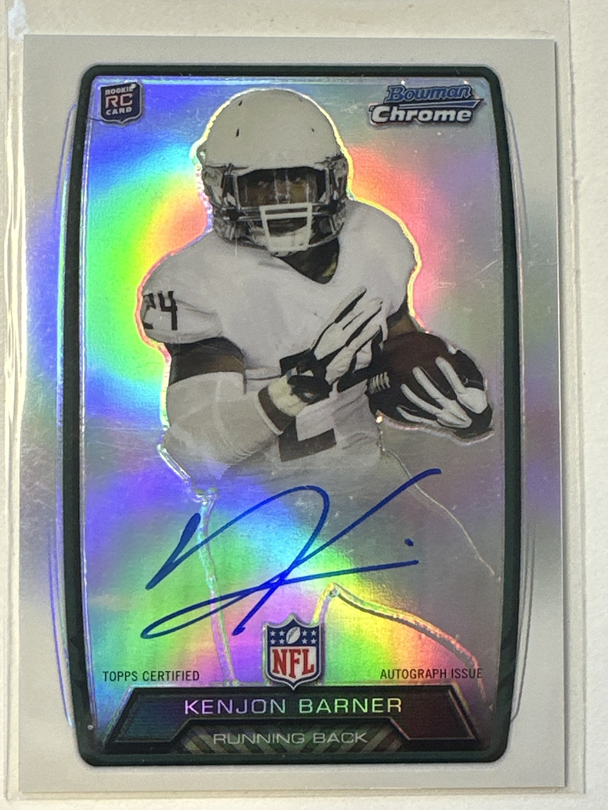Kenjon Barner Bowman Chrome Rookie Autograph #KB Base