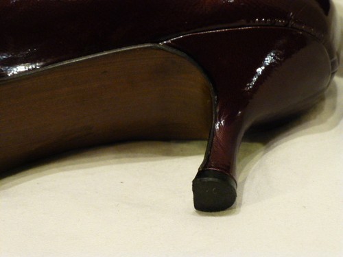 Zapatos para mujer Weitzman Borgoña patentados cuero clásico bomba gatito tacón alto 8,5N - Imagen 12 de 12