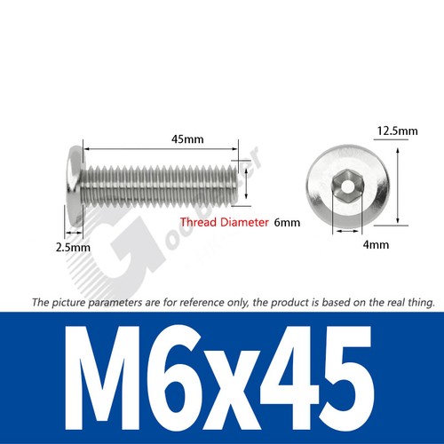 M2 - M12 Ultra Thin Wafer Flat Head Low profile Screws Bolt Allen Key Stainless - Picture 93 of 183
