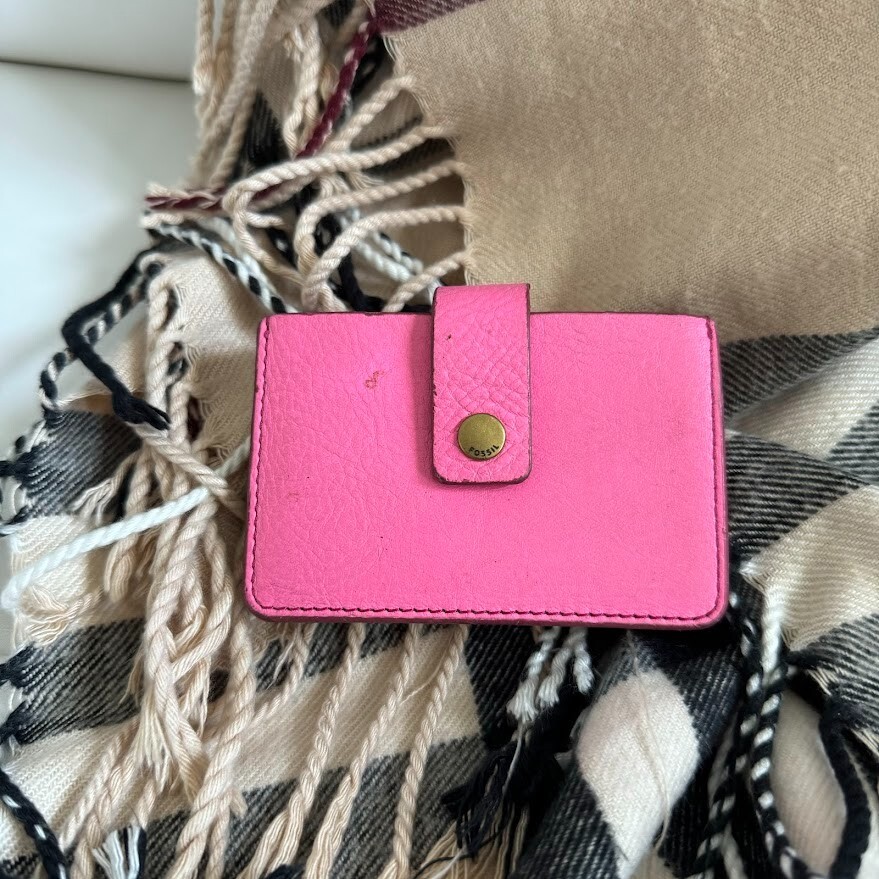 FOSSIL MINI TAB WALLET ピンク カードケース フォッシル Mini Tab Wallet