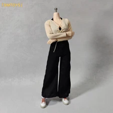 1/6 Casual Top & Wide Leg Pants Clothes For 12''Female Action Figure Body Toy