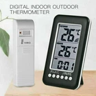 Digital Thermometer Clock Temperature Wireless Transmitter Meter Indoor/Outdoor