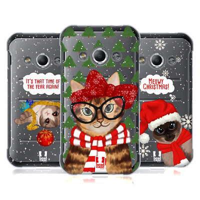 HEAD CASE DESIGNS MEOWY CHRISTMAS SOFT GEL CASE FOR SAMSUNG PHONES 4