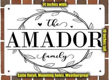Amador Family Decorative Metal Door or Wall Plaque (Style 1)