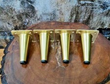 Set of 4, 4'' to 24" DIY Straight SOLID BRASS Furniture Sofa Couch Table Legs