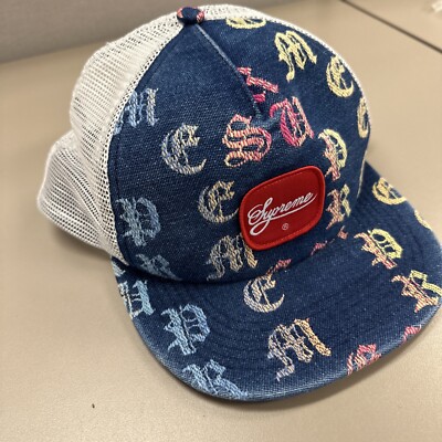 SUPREME GRADIENT JACQUARD DENIM MESH BACK 5-PANEL (BLUE