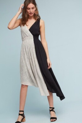 maeve strapless asymmetrical midi dress Elisabel XS EUC perfect for black tie