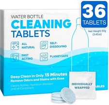 Water Bottle Cleaning Tablets “ 36pack Chlorinefree And Odorless Cleaner For Hyd