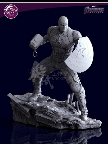 Captain America 3D Printing Unpainted Figure Blank Kit Model GK New Toy In Stock - Picture 4 of 9