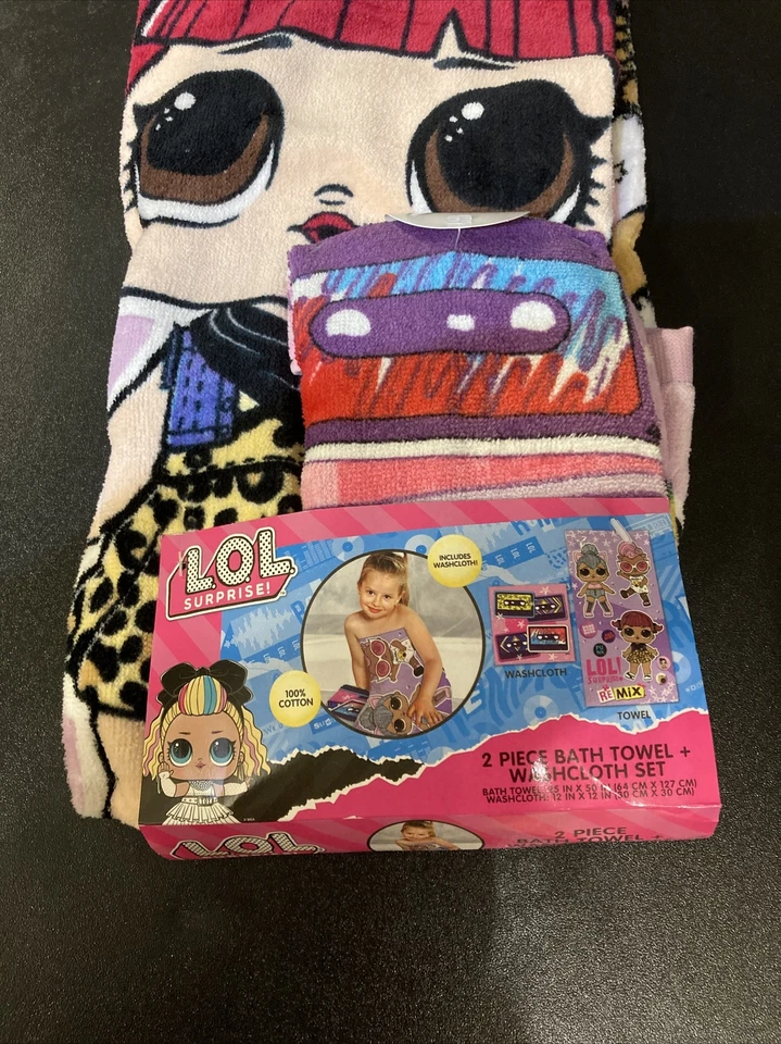 Conjunto de toalha e pano para boneca LOL Surprise Remix L.O.L. Bonecas novas 25 x 50" - Imagem 2 de 4