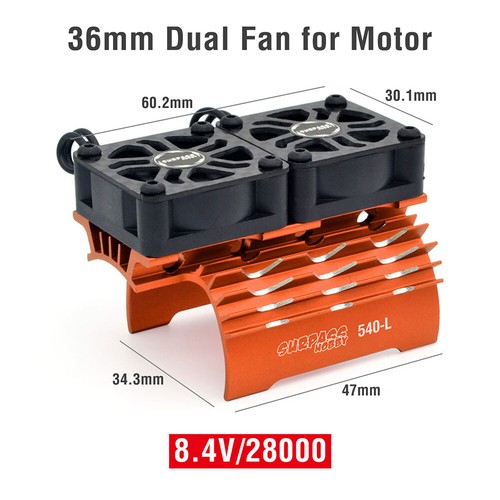 SURPASS RC Motor Cooling Fan Heatsink for RC Car 1/8 1/10 380 390 540 550 Motor - Picture 24 of 26