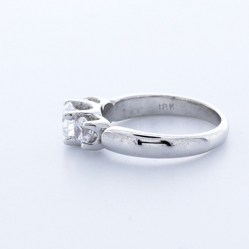 1.8CT NATURAL DIAMOND F/VS1 ROUND 18K WHITE GOLD OPEN GALLERY ENGAGEMENT RING - Picture 3 of 4