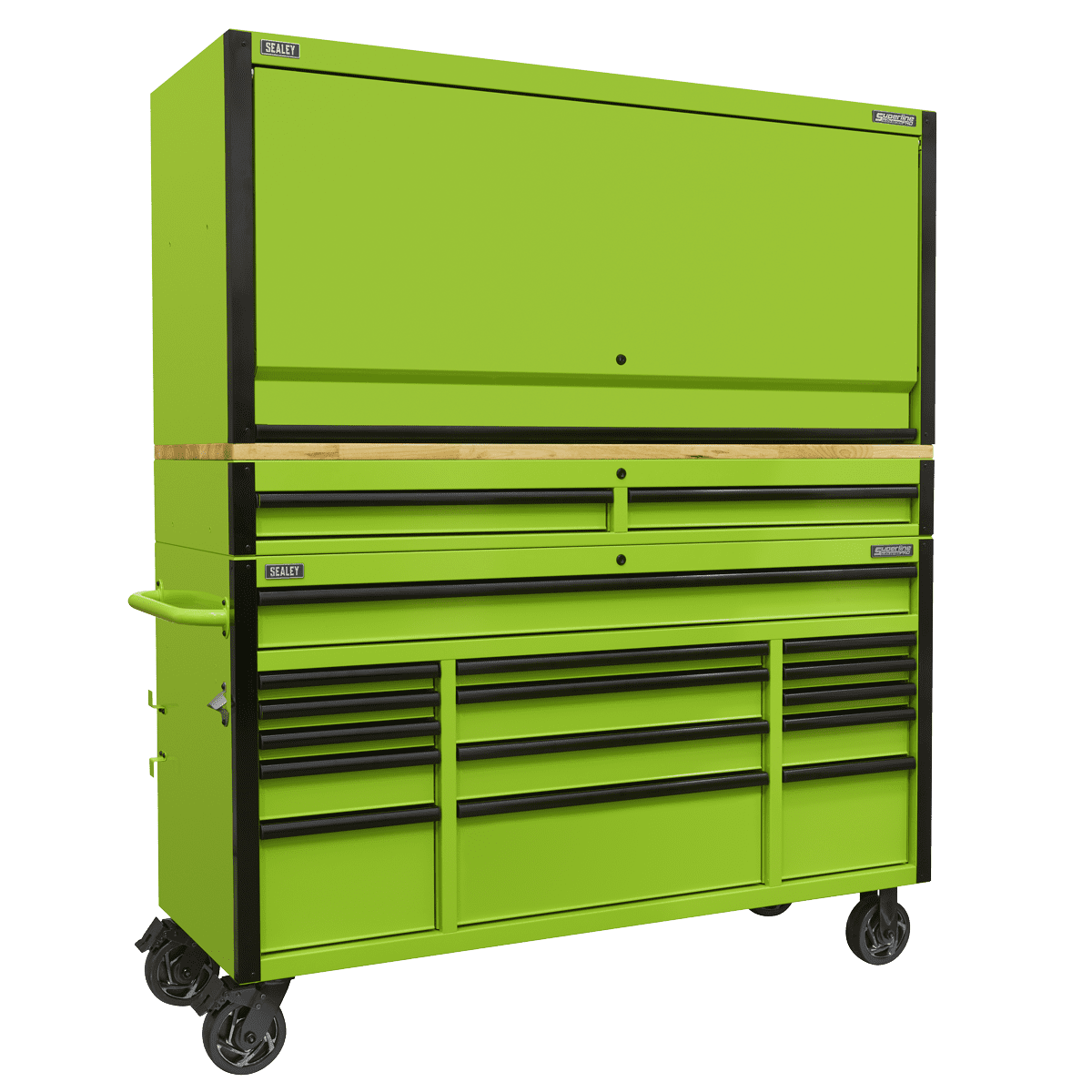 Sealey AP6115BECOMBO1 Superline PRO Black Edition Mobile Trolley Wooden Work