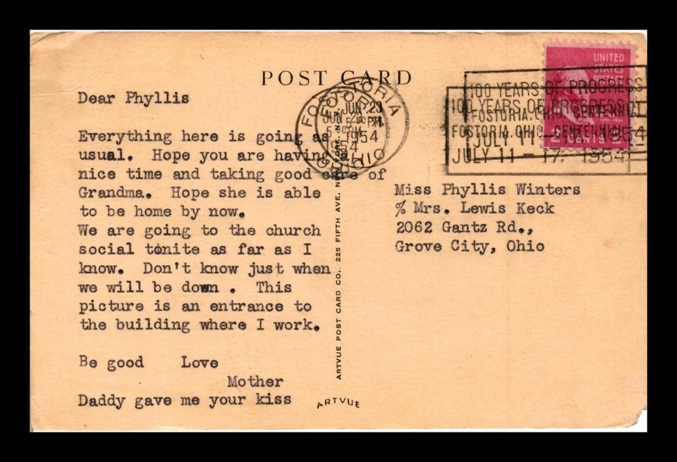 POSTCARD FIRST NATIONAL BANK OF FOSTORIA OHIO eBay