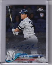 2018 TOPPS CHROME #RA-TW TYLER WADE AUTOGRAPH ROOKIE RC NEW YORK YANKEES 9111