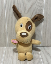 Walmart small plush talking tan brown spots eye ears puppy dog Plush red collar