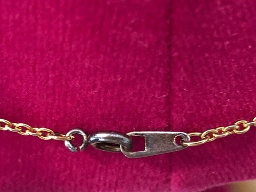 Collana catena delicata tono oro con dischi dettagliati bellissima 16" - Foto 4 di 5