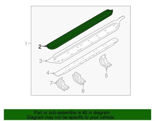 Cubierta de estribo original Ford Lincoln 2005-2014 Navigator 5L7Z-16491-AAA Foto 2 de 2