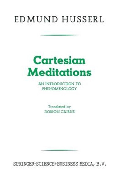 Cartesian Meditations An Introduction to Phenomenology (Paperback or