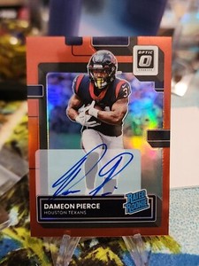 2022 Donruss Optic Dameon Pierce Rated Rookie Red Refractor Auto /75