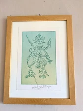 Luigi Ontani - KaliFoglia - Acquaforte 