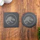Dinosaur Slate Coaster Laser Engraved Jurassic T-Rex