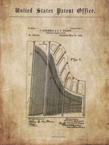 Ancien piano/aile Fa. MOISISSURE - 1893+ constructions pour poster, impression - Photo 1/7