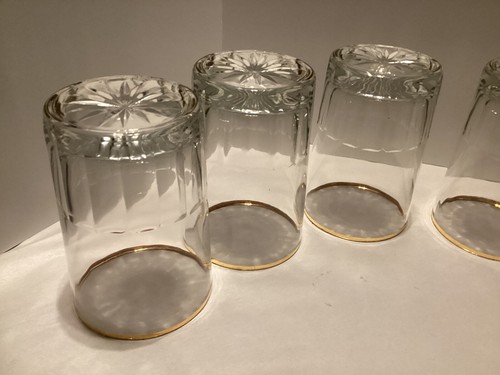 Set di 4 bicchieri Highball con bordo oro 4,5" moderni metà secolo belli - Foto 16 di 18