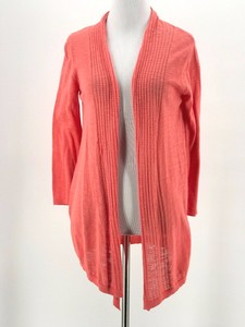 Gap-Women-039-s-Coral-Open-Front-Long-Sleeve-Cardigan-Sweater-Size-XS