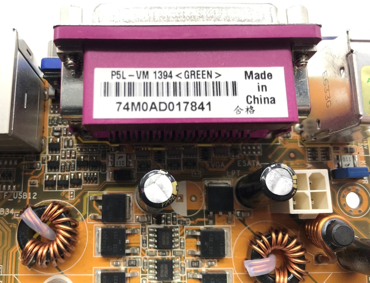 Asus P5L-VM GREEN Motherboard LGA775 945G 1GB DDR2 MATX Intel.