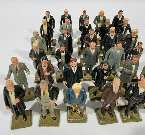 Vintage Louis MARX Lot of 32 US Presidents Plastic Toy Figures - Picture 4 of 9