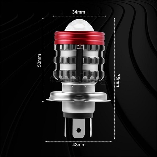 Kit de faros LED H4 9003 2 PIEZAS alto/bajo amarillo blanco bombilla de motocicleta ojo de ángel azul - Imagen 7 de 9