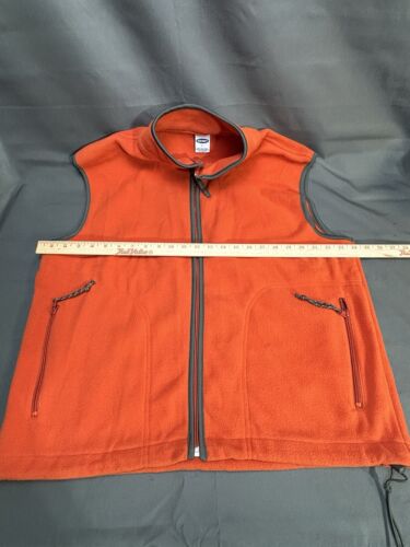 Old Navy Vest Mens Size Large Color Orange Pockets On Both Sides