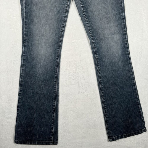 Candies Jeans Bootcut Blue Medium Wash Embroidered Hearts Cotton Polyester Sz 5 - Picture 7 of 16