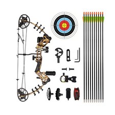 Youth Compound Bow Set 15-45 Lbs for Teens and Beginner, Package with Archery...