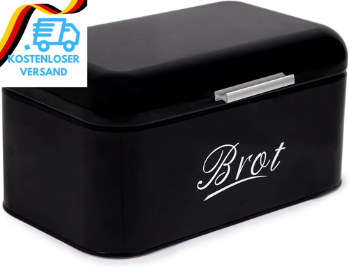 Theo&Cleo Brotkasten Mit Deckel, Großer Knäckebrot Box Aus Metall, Brotaufbewahr - Bild 9 von 12