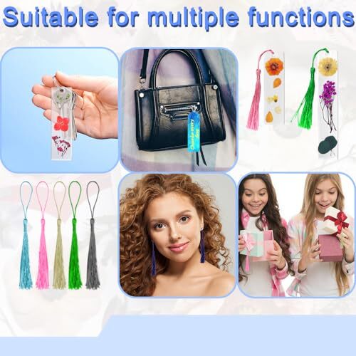 8 Pcs Bookmark Resin Molds Resin Molds with Tassels DIY Bookmark Epoxy Resin ... - Picture 8 of 10