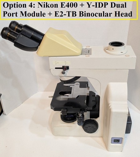 Nikon Y-IDP Dual Camera Port + Nikon E400 Binocular & Trinocular Microscope - Picture 5 of 15