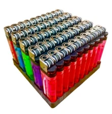 100 Disposable Butane Cigarette Lighters Premium Quality  assorted colors