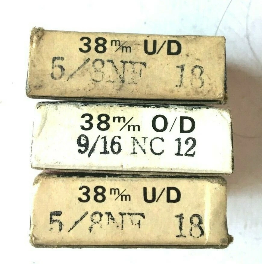 Lot of 44 Adjustable Round Threading Die 5/8, 9/16, 10-24, 10-32, New - Image 3 of 4