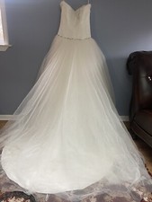 Mon Cheri Strapless Wedding Dress Ivory Style 2709 Size 12 NWT