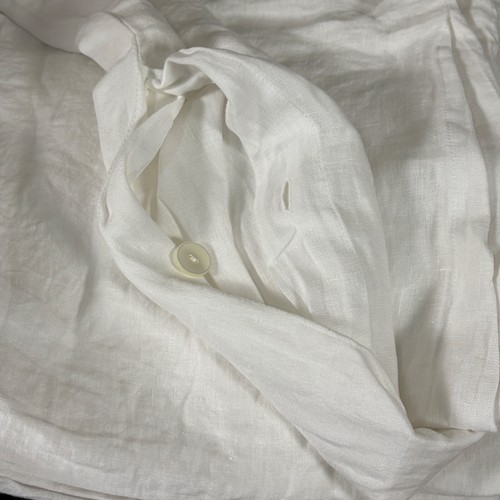 Pottery Barn Europäischer Flachs Leinen Bettbezug 88 x 92 Voll/Queen Atmungsaktiv Fehler - Bild 4 von 11