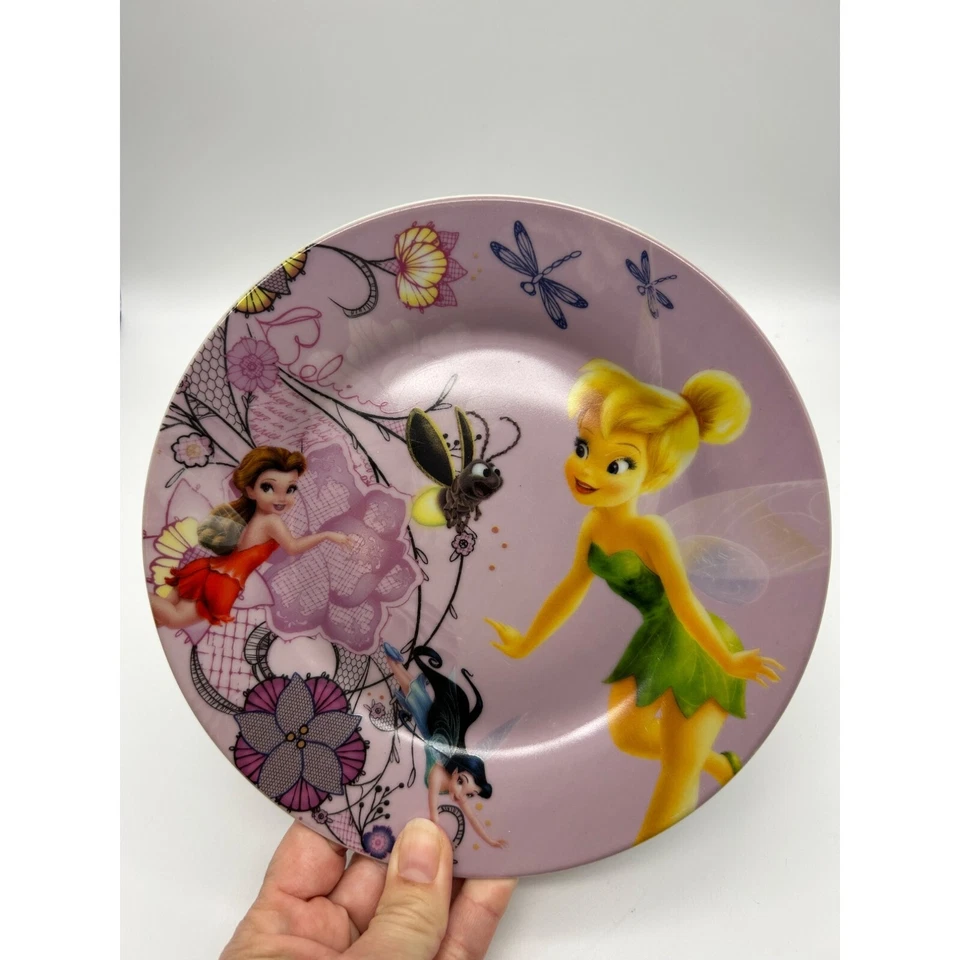 Plato de almuerzo de postre de porcelana de hadas Campanilla Disney plato para niños 7,5" Foto 2 de 4